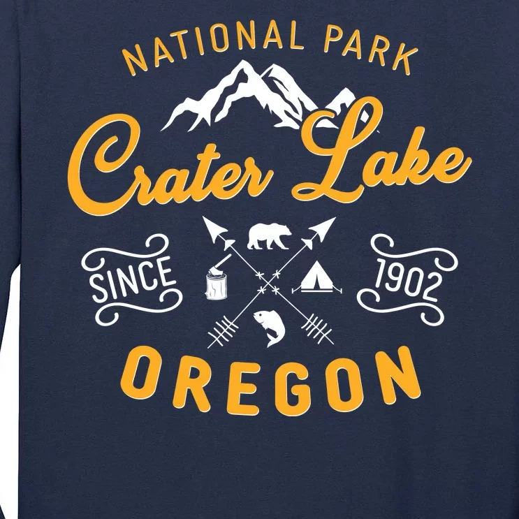 National Park Crater Lake Oregon Since 1902 Tall Long Sleeve T-Shirt