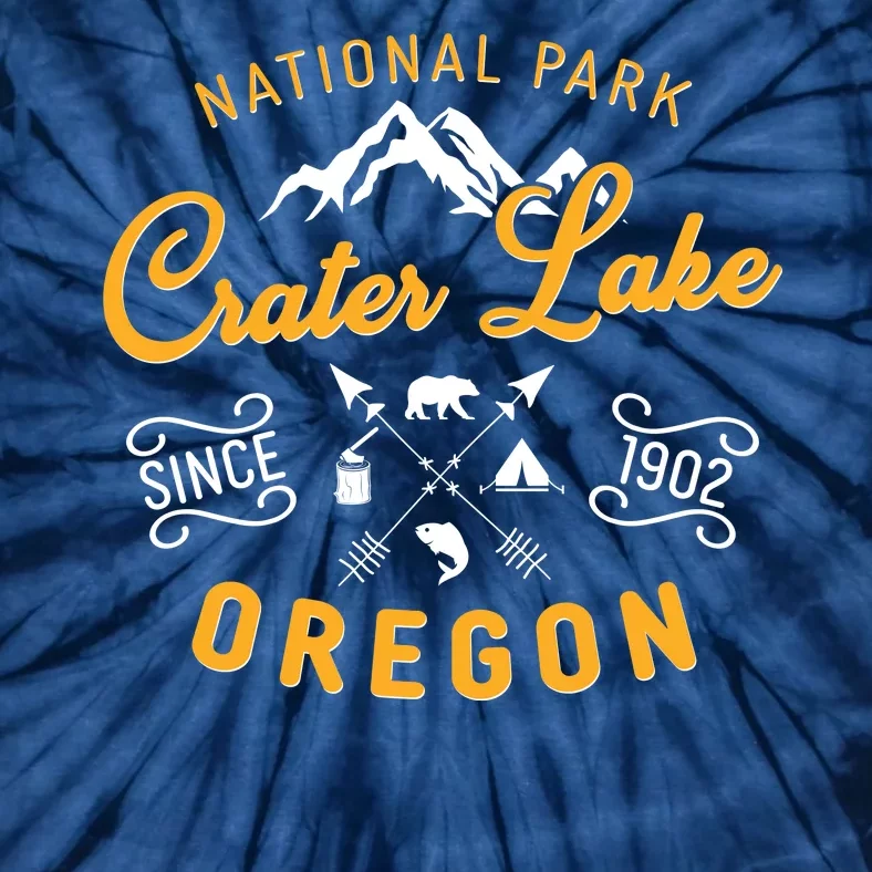 National Park Crater Lake Oregon Since 1902 Tie-Dye T-Shirt