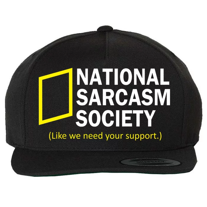 National Sarcasm Society Wool Snapback Cap