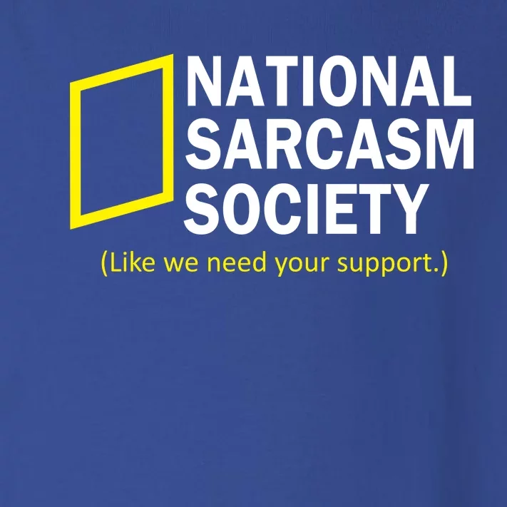 National Sarcasm Society Toddler Long Sleeve Shirt