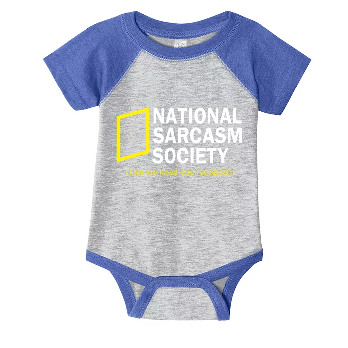 National Sarcasm Society Infant Baby Jersey Bodysuit