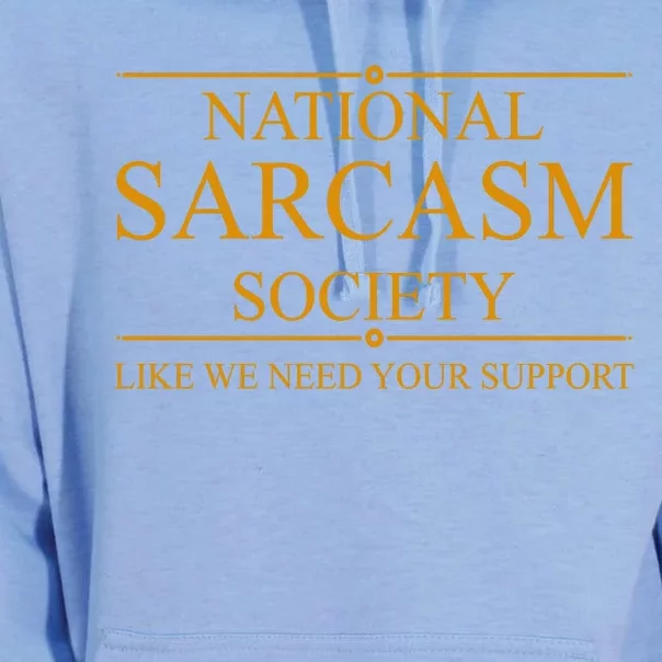 National Sarcasm Society Funny Sarcastic Unisex Surf Hoodie