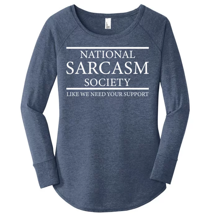 National Sarcasm Society Like We Need Your Support Women's Perfect Tri Tunic Long Sleeve Shirt