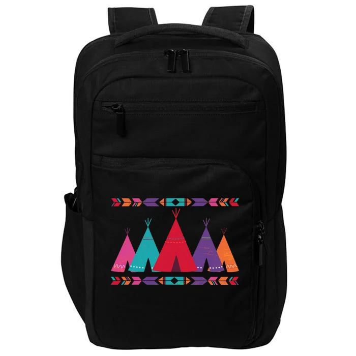 Native American Teepee Pattern Impact Tech Backpack