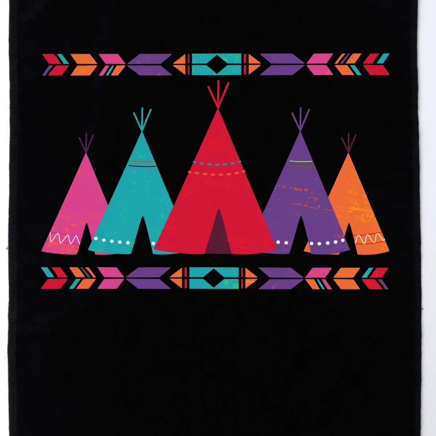 Native American Teepee Pattern Platinum Collection Golf Towel