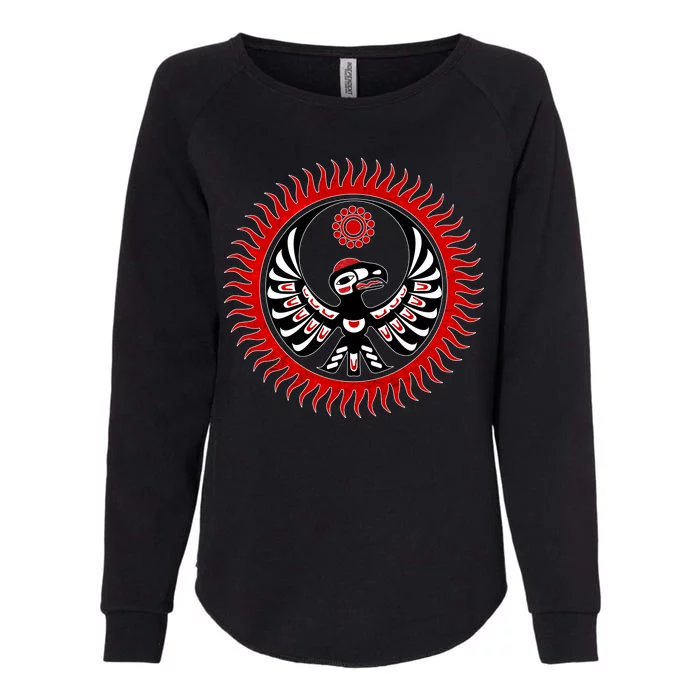 Native American Thunderbird Womens California Wash Sweatshirt