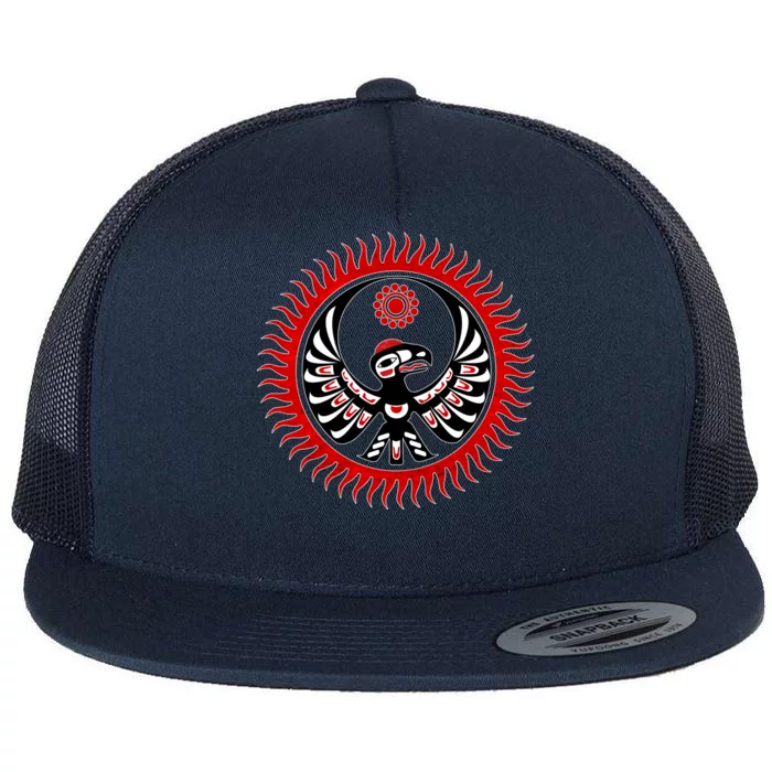 Native American Thunderbird Flat Bill Trucker Hat