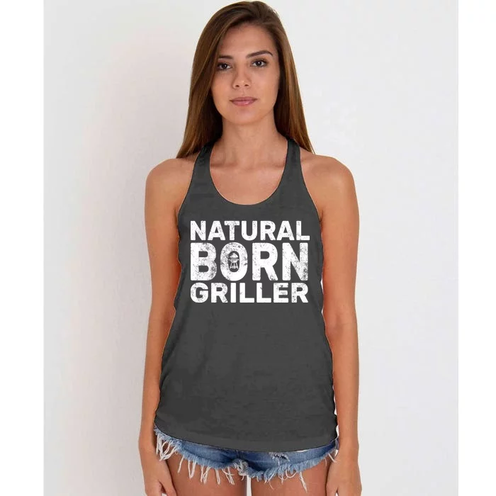 Natural Born Griller Women's Knotted Racerback Tank