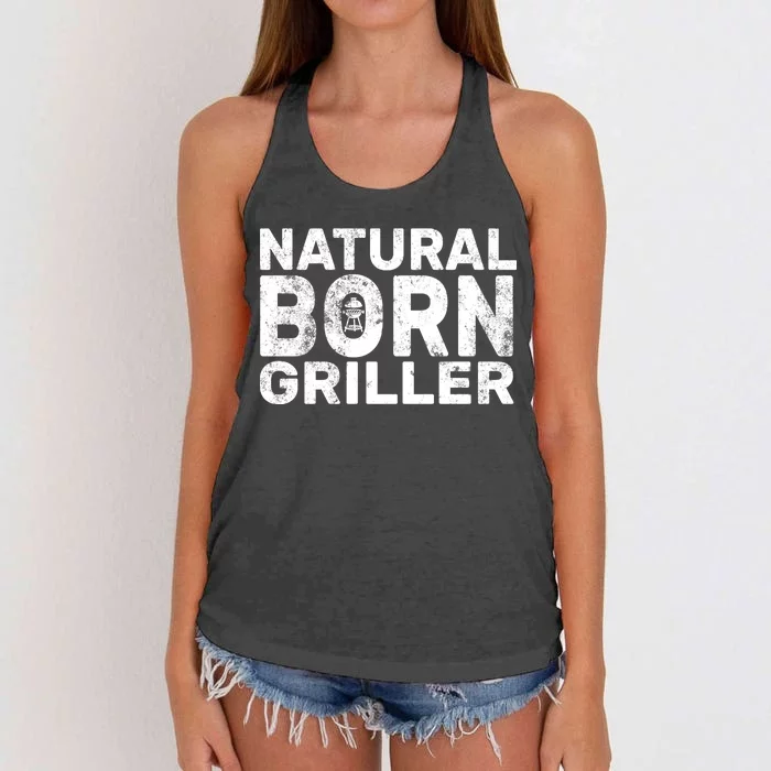 Natural Born Griller Women's Knotted Racerback Tank