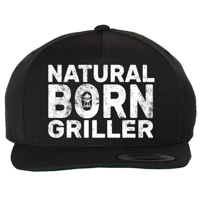 Natural Born Griller Wool Snapback Cap