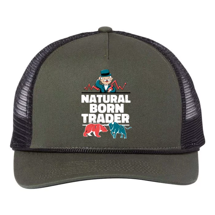 Natural Born Trader Retro Rope Trucker Hat Cap