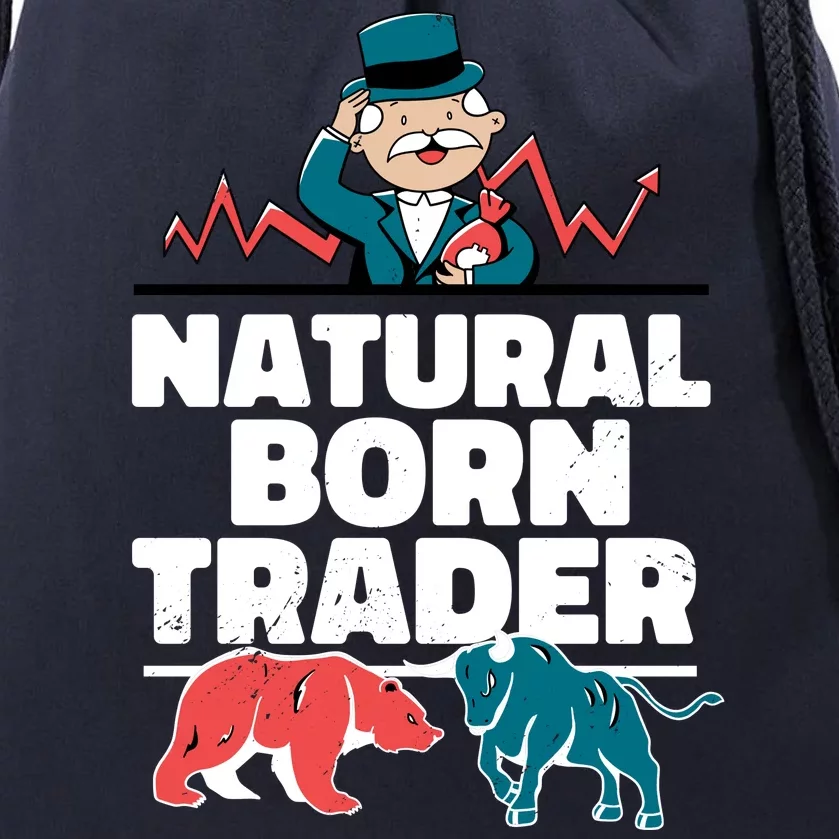 Natural Born Trader Drawstring Bag