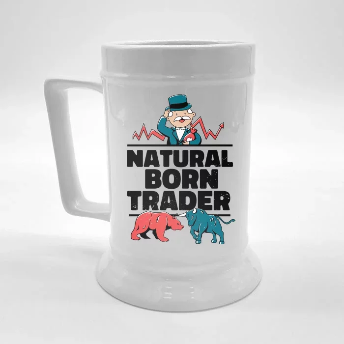 Natural Born Trader Front & Back Beer Stein