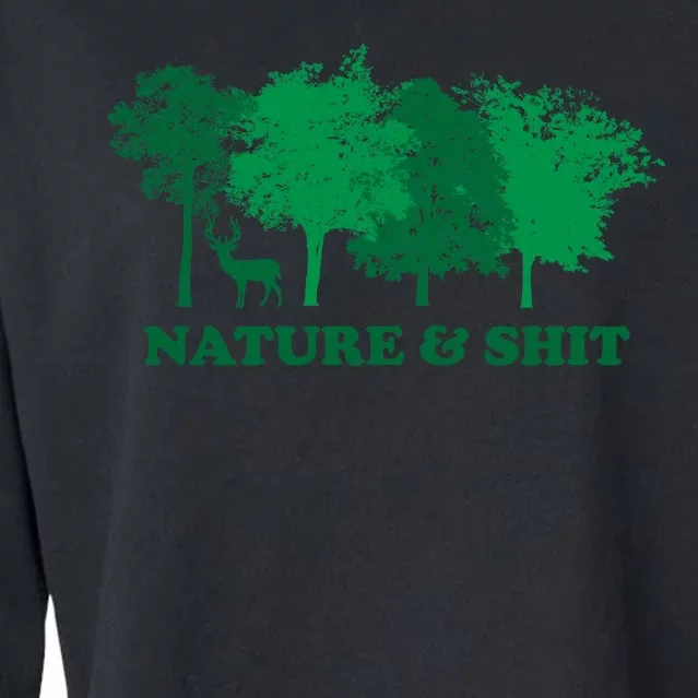 Nature And Shit Cropped Pullover Crew