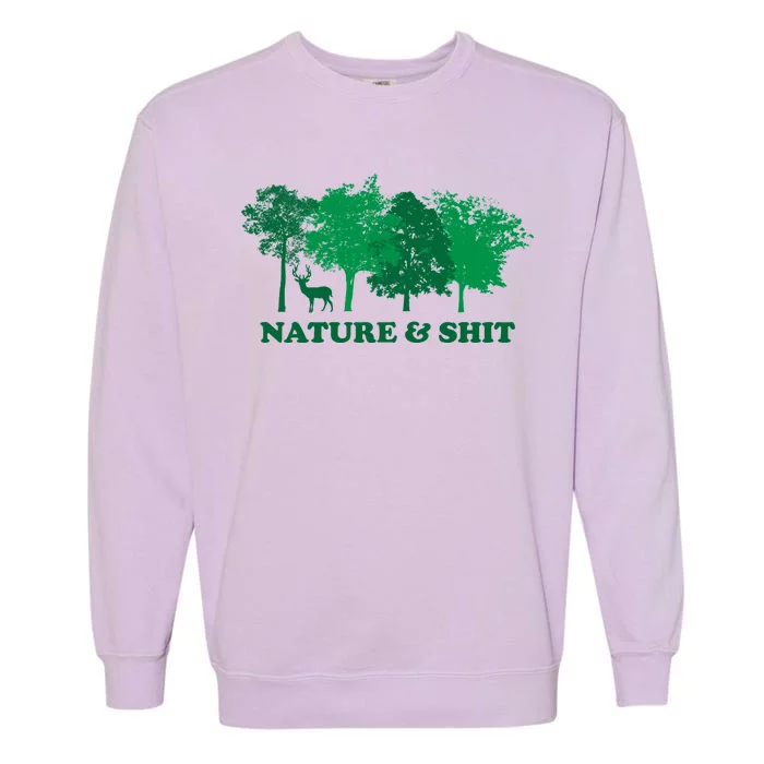 Nature And Shit Garment-Dyed Sweatshirt