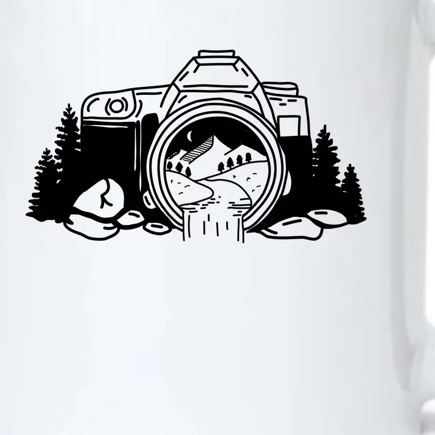 Nature Camera Waterfall Black Color Changing Mug