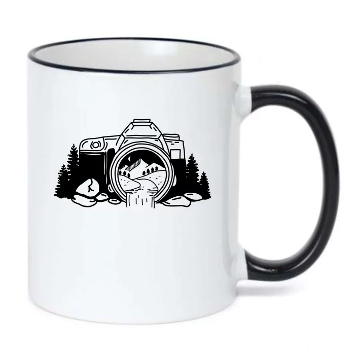 Nature Camera Waterfall Black Color Changing Mug