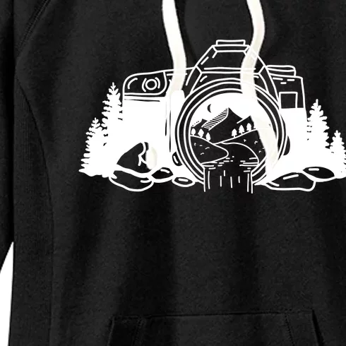 Nature Camera Waterfall Women's Fleece Hoodie