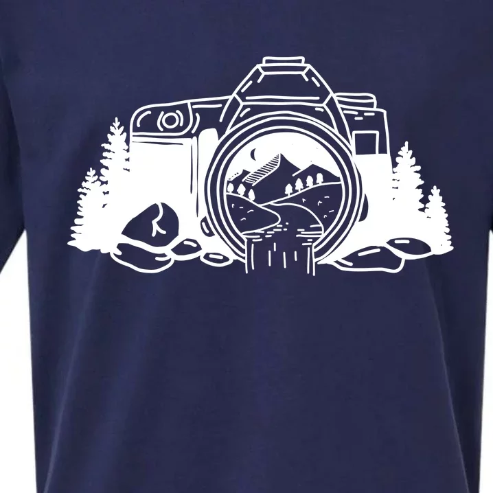 Nature Camera Waterfall Sueded Cloud Jersey T-Shirt