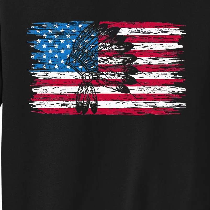 Native American USA Flag Indigenous People 4th Of July Sweatshirt