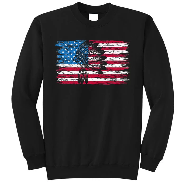 Native American USA Flag Indigenous People 4th Of July Sweatshirt