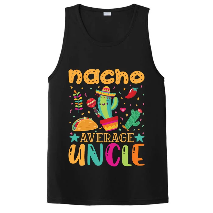 Nacho Average Uncle Typography T Performance Tank