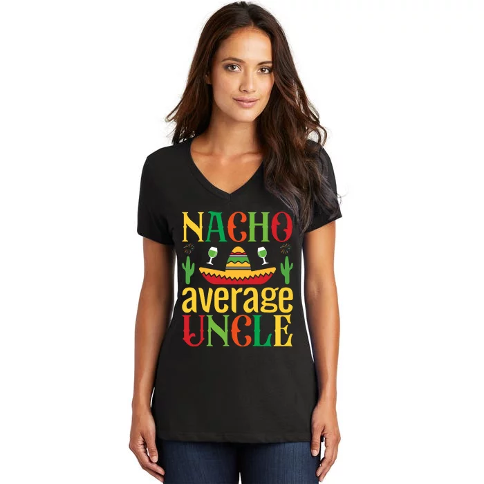 Nacho Average Uncle Women's V-Neck T-Shirt