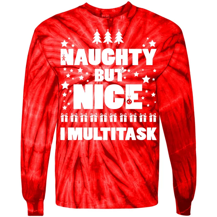 Naughty But Nice I Multitask Tie-Dye Long Sleeve Shirt