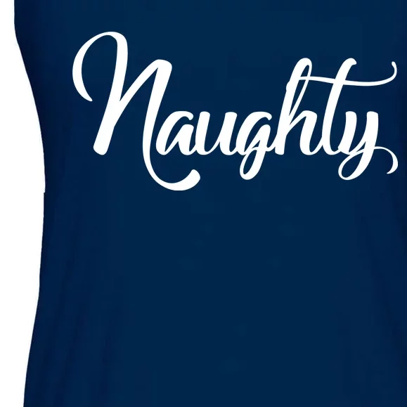 Naughty Christmas Couples Naughty and Nice Ladies Essential Flowy Tank