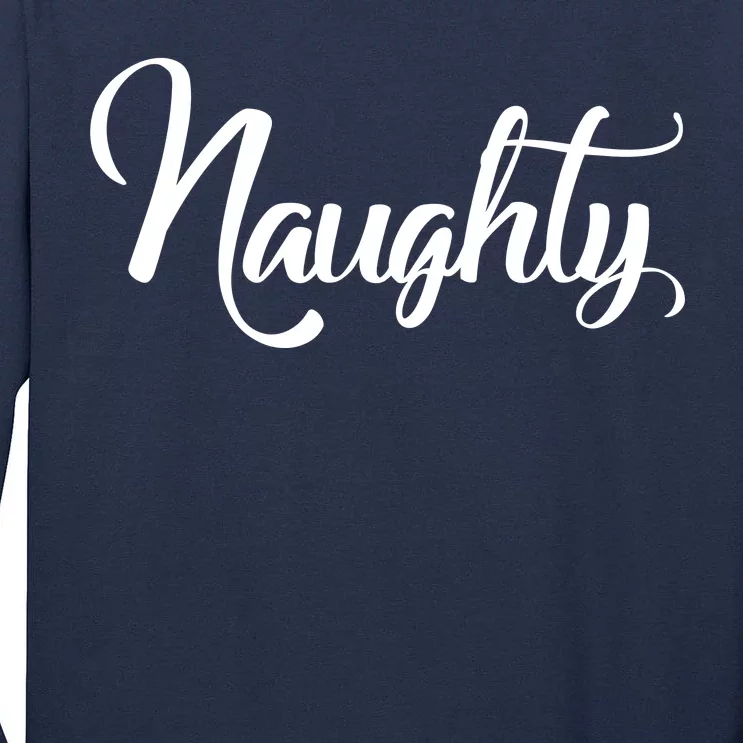 Naughty Christmas Couples Naughty and Nice Tall Long Sleeve T-Shirt