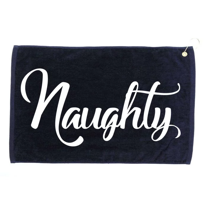 Naughty Christmas Couples Naughty and Nice Grommeted Golf Towel