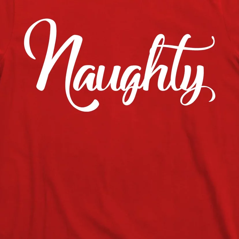 Naughty Christmas Couples Naughty And Nice T Shirt Teeshirtpalace 