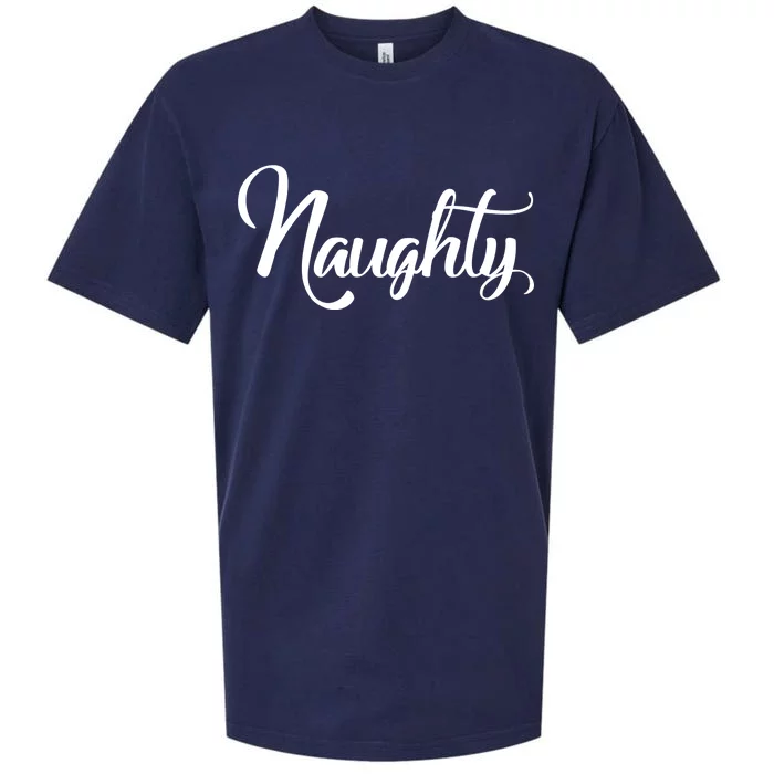 Naughty Christmas Couples Naughty and Nice Sueded Cloud Jersey T-Shirt