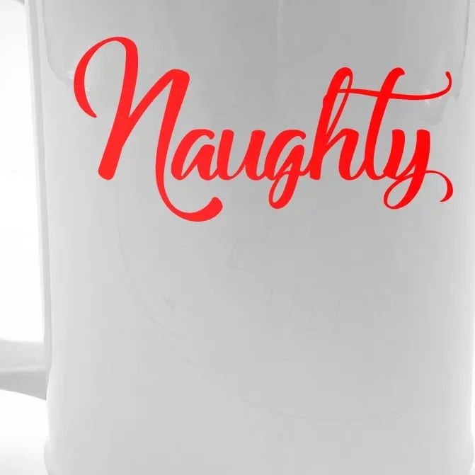 Naughty Christmas Couples Naughty and Nice Front & Back Beer Stein