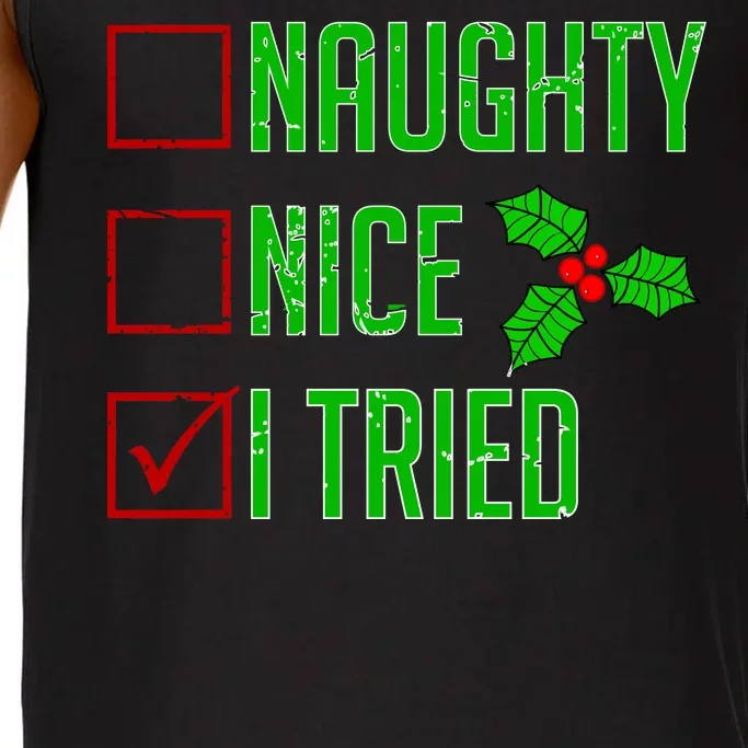 Naughty Nice I Tried Christmas Comfort Colors® Tank Top