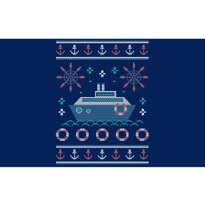 Nautical Ship Boat Ugly Christmas Sweater Bumper Sticker