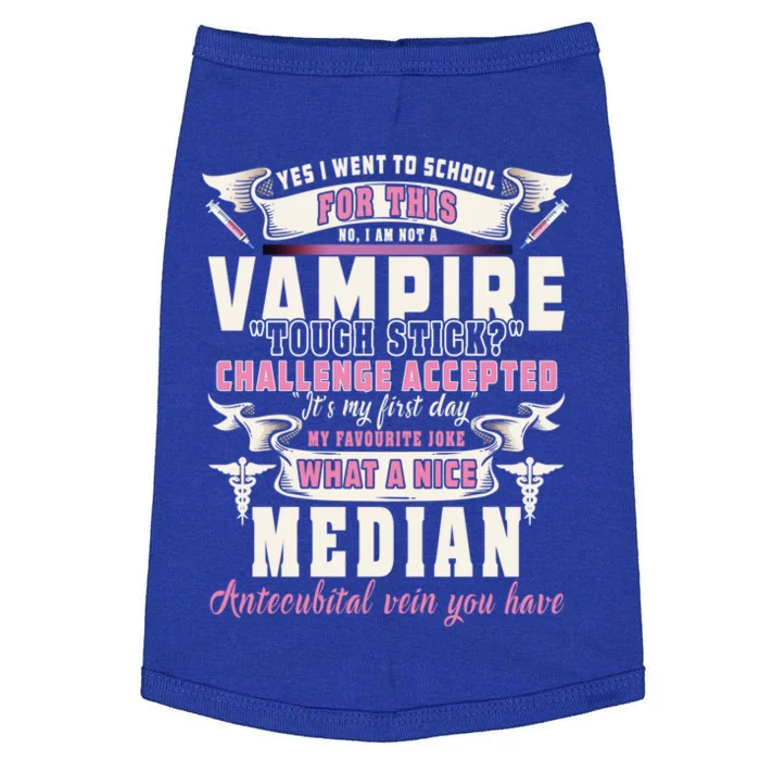 Not A Vampire Phlebotomy Technician Nurse Needle Phlebotomy Meaningful Gift Doggie Tank