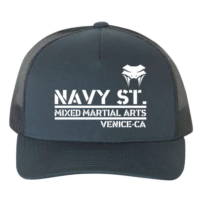 Navy St Mix Martial Arts Venice California Snake Logo Yupoong Adult 5-Panel Trucker Hat