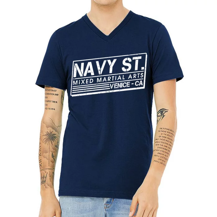 Navy St Mixed Martial Arts Venice Ca V-Neck T-Shirt