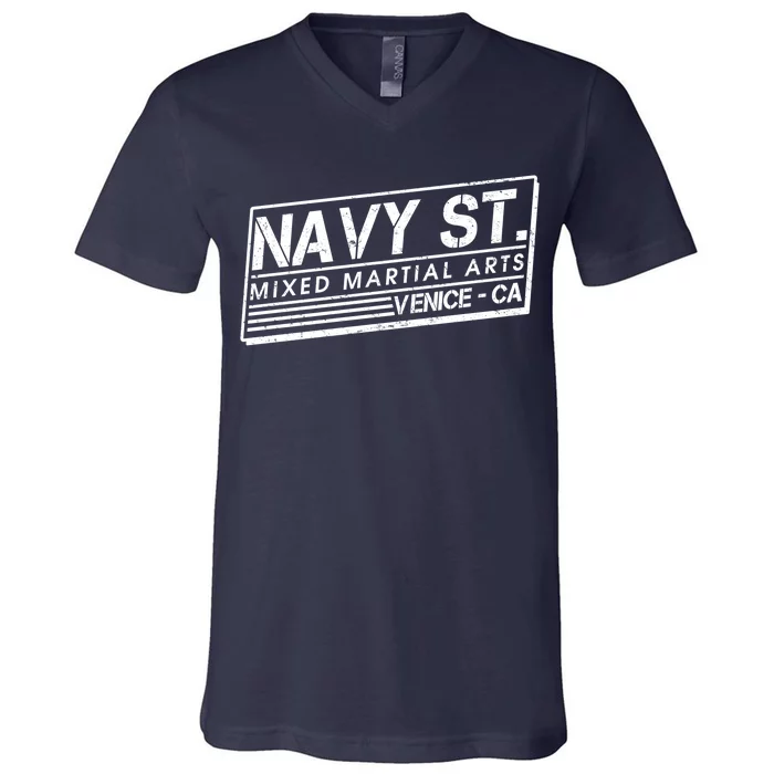 Navy St Mixed Martial Arts Venice Ca V-Neck T-Shirt