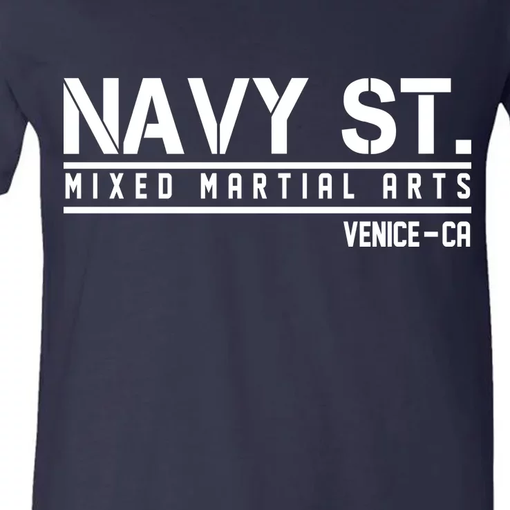 Navy St Mixed Martial Arts Vince CA V-Neck T-Shirt