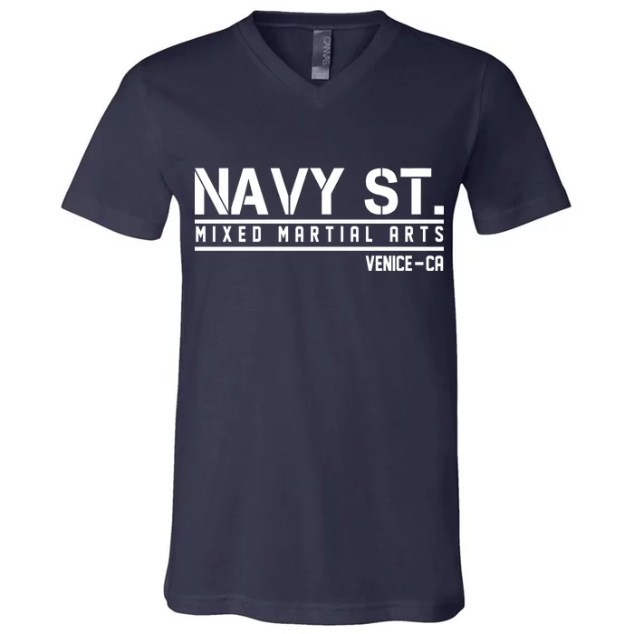 Navy St Mixed Martial Arts Vince CA V-Neck T-Shirt