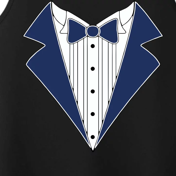 Navy Tux Tuxedo Performance Tank