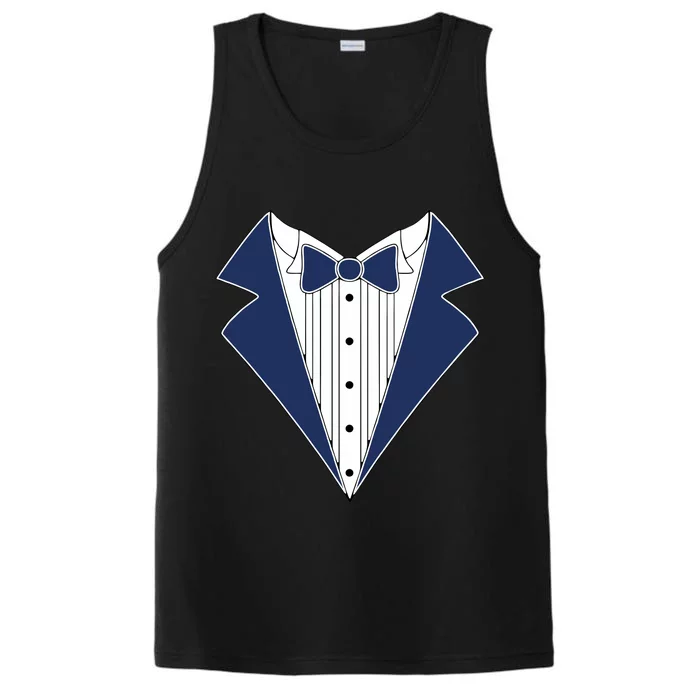 Navy Tux Tuxedo Performance Tank