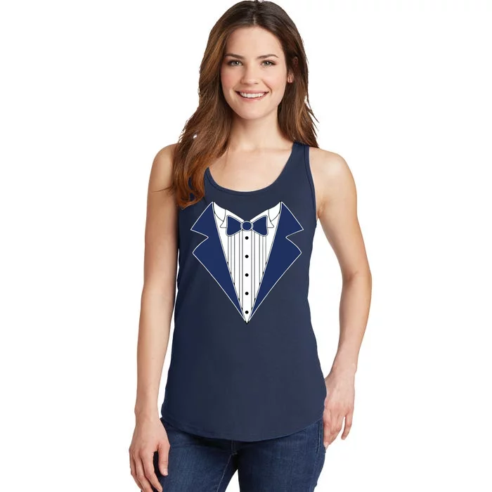 Navy Tux Tuxedo Ladies Essential Tank