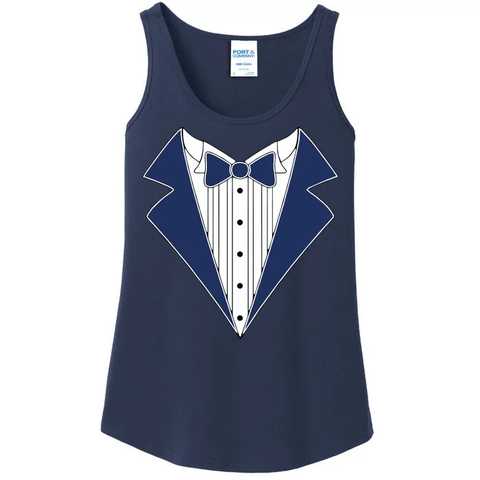 Navy Tux Tuxedo Ladies Essential Tank