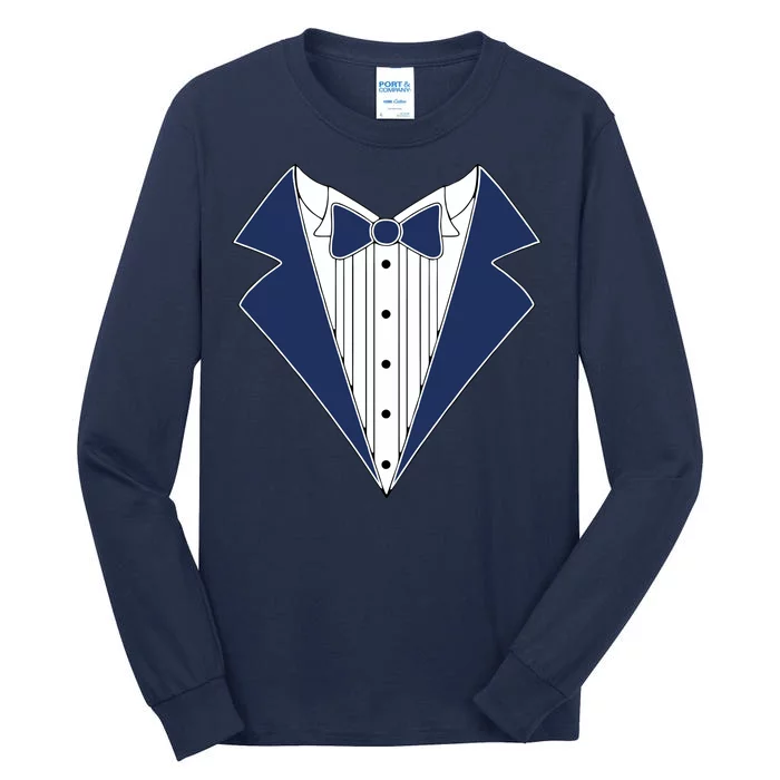 Navy Tux Tuxedo Tall Long Sleeve T-Shirt