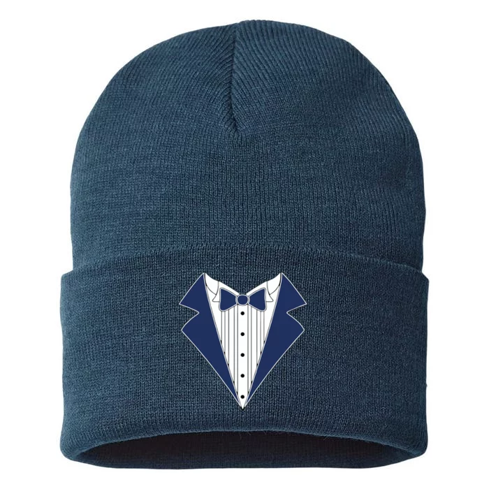 Navy Tux Tuxedo Sustainable Knit Beanie