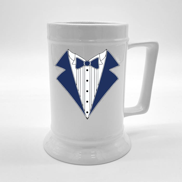 Navy Tux Tuxedo Front & Back Beer Stein