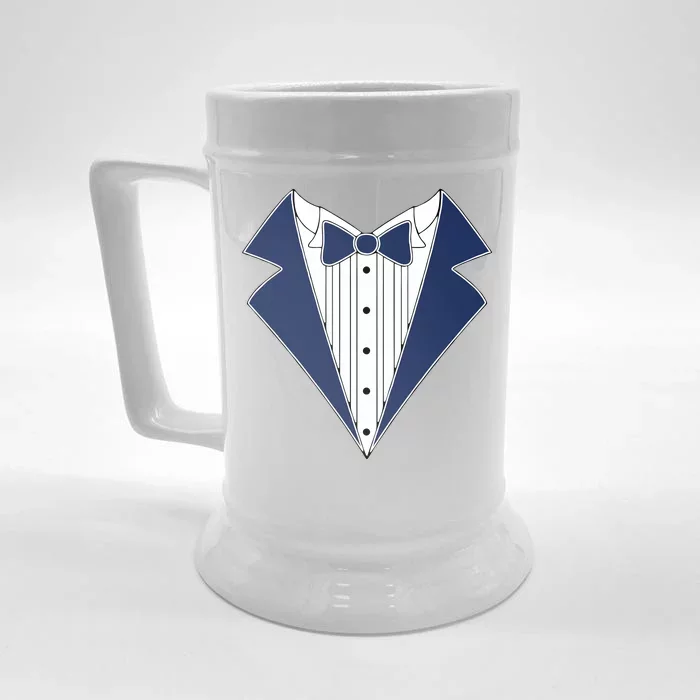 Navy Tux Tuxedo Front & Back Beer Stein